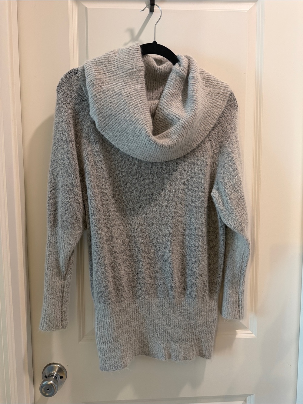 Vici Heather Gray Oversized Cowl Neck Sweater